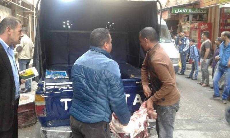 ضبط 2399 قضية تموينية بإجمالى 743 طنا خلال شهر بالجيزة