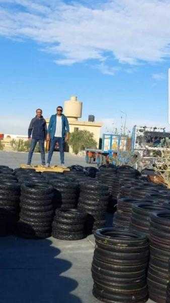 جمارك العوجة تحبط محاولة تهريب كمية من إطارات الدراجات النارية