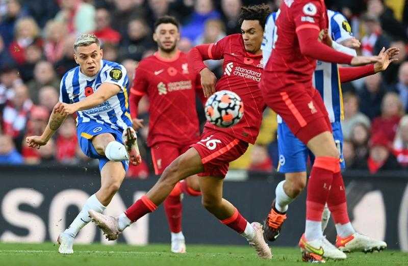 موعد مباراة ليفربول وبرايتون والقناة الناقلة