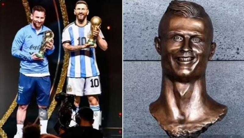 صراع الأفضل يتجدد بين رونالدو وميسي بسبب «تمثال»