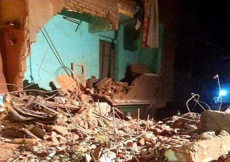 انهيار منزل بمنطقة البيارة في أسوان