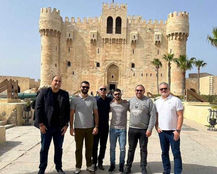 جولة سياحية لميكالي في الإسكندرية بعد تأهل المنتخب الأوليمبي