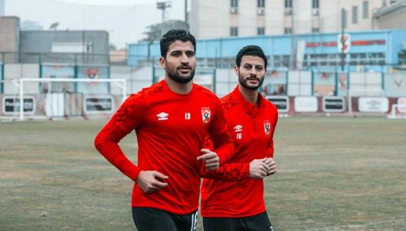 الشناوي ولطفي يشاركان في تدريبات الأهلي الجماعية