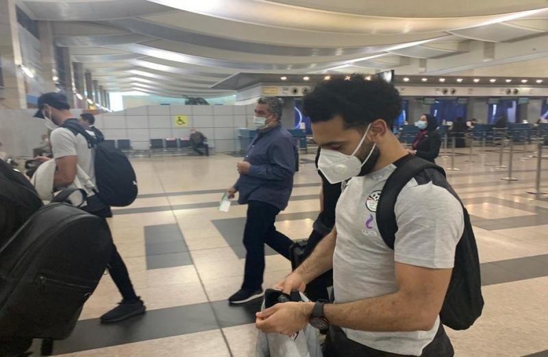 وصول بعثة منتخب مصر لمطار القاهرة بعد الفوز على غينيا في المغرب