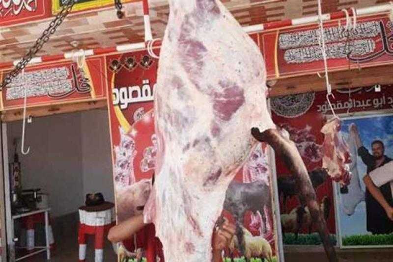 حملة تفتيش على محلات وشوادر بيع اللحوم بباب الشعرية قبل عيد الأضحى