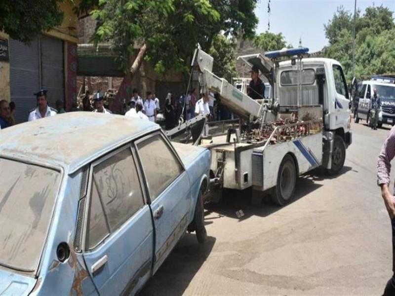 رفع 34 سيارة ودراجة نارية متروكة ومتهالكة من الشوارع بحملات مرورية