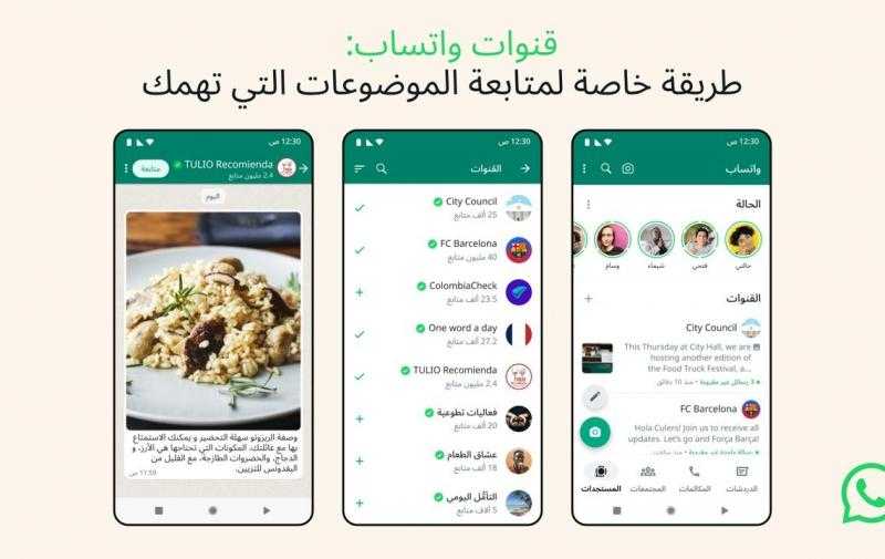 ميتا تعلن إطلاق قنوات واتساب في مصر