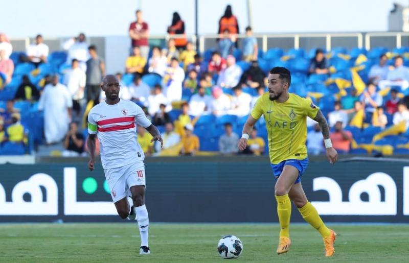 الزمالك يتعادل سلبيا مع النصر السعودي في الشوط الأول