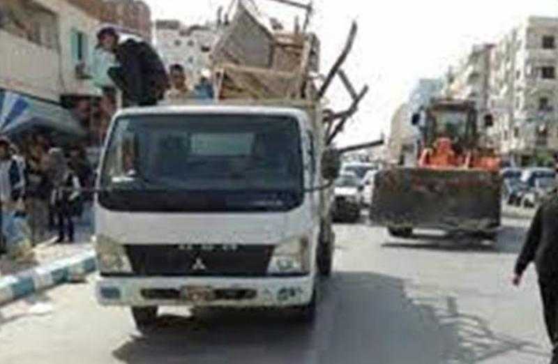 إزالة 157 إشغال طريق في مركز كفر الدوار بمحافظة البحيرة
