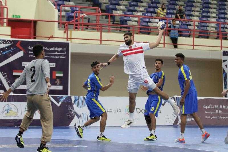 يد الزمالك يكتسح الشعلة اليمني في البطولة العربية بالسعودية