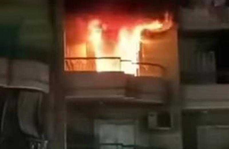 مصرع شخصين في حريق هائل داخل عقار من 5 طوابق بمصر القديمة