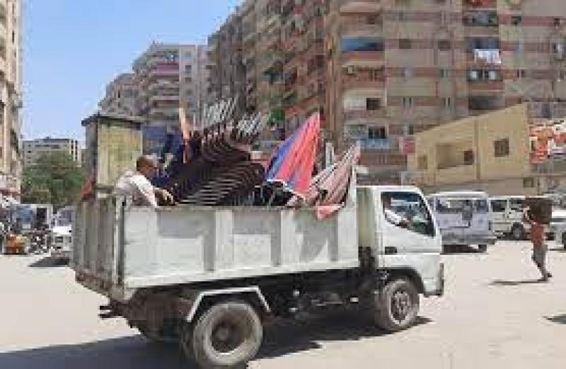 إزالة 219 إشغال طريق خلال حملة لإزالة الإشغالات بمركز إيتاي البارود