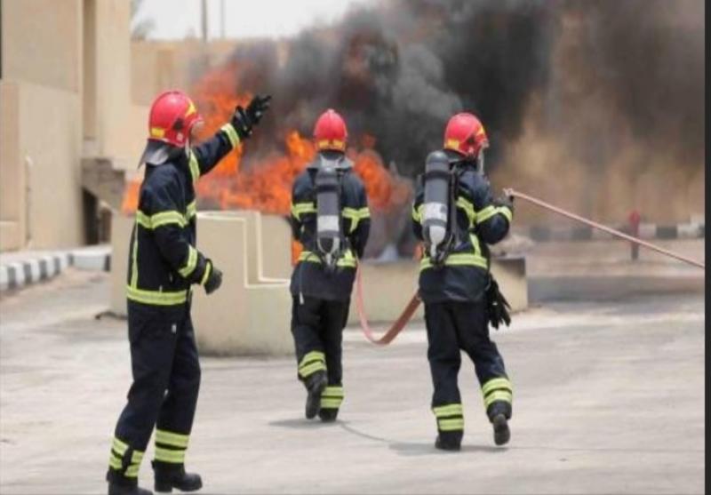 السيطرة على حريق محدود بمبنى شركة شحن تحت الإنشاء قرب مطار القاهرة