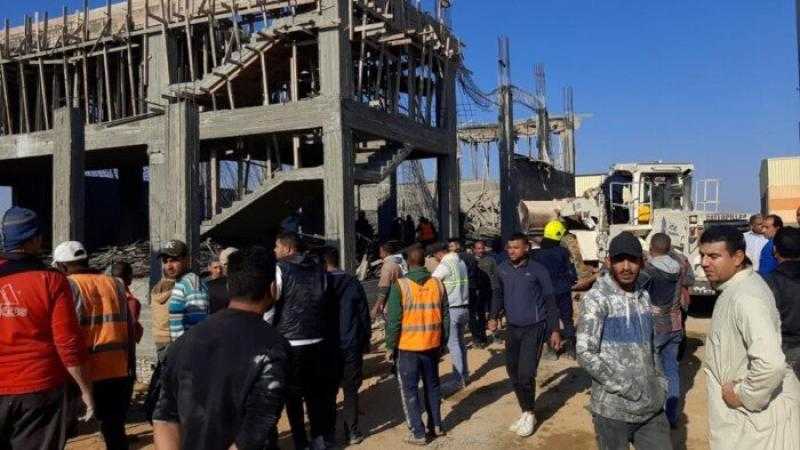 انتشال جثتين من ضحايا انهيار مبنى تحت الإنشاء بمنطقة أكتوبر