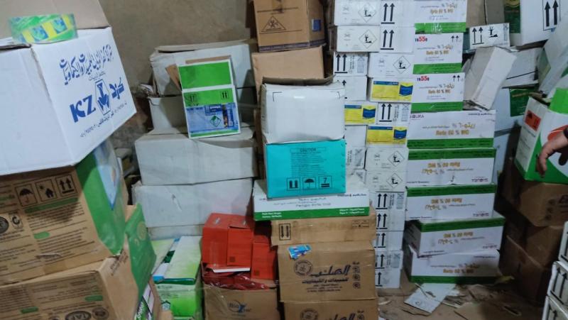 تموين البحيرة: ضبط مبيدات زراعية منتهية الصلاحية في بدر