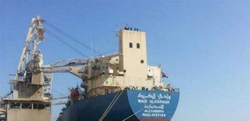 ميناء دمياط يستقبل السفينة WADI ALKARNAK على متنها 65000 طن قمح من روسيا