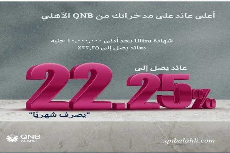أسعار العائد الجديدة على شهادات ادخار بنك QNB الأهلي بعد رفع الفائدة