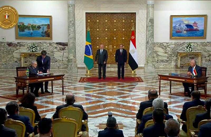 الرئيس السيسي ونظيره البرازيلي يشهدان التوقيع على عدد من اتفاقيات التعاون