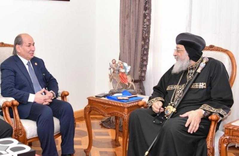 البابا تواضروس يستقبل الدكتور خالد قنديل نائب رئيس حزب الوفد |صور