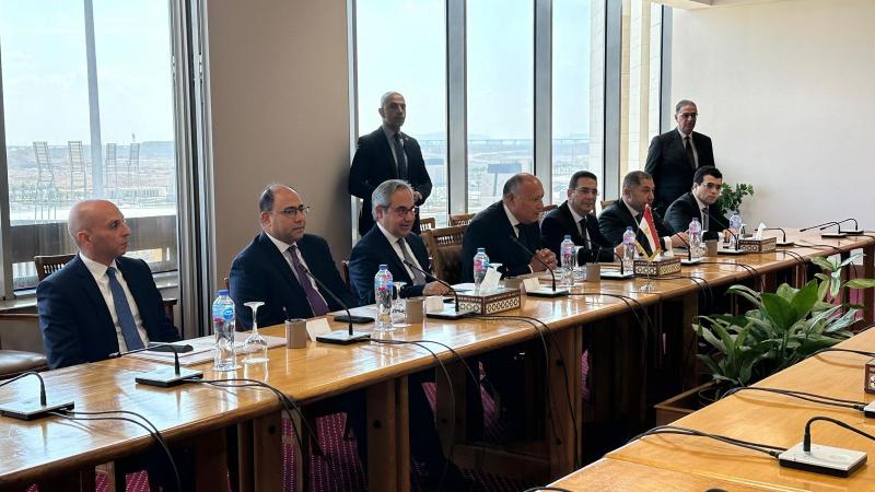 وزير الخارجية يؤكد لوفد ”النواب” الأمريكي رفض مصر العملية العسكرية الإسرائيلية في رفح | صور