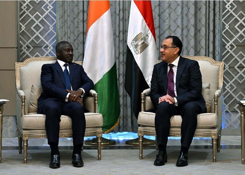 مدبولي يؤكد حرص الحكومة على تعزيز مجالات التعاون المشترك بين مصر وكوت ديفوار