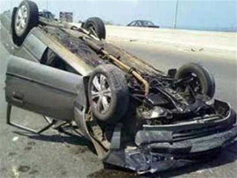 إصابة 4 أشخاص إثر انقلاب سيارة بمنطقة البدرشين