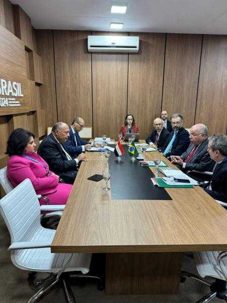 وزير الخارجية يلتقي نظيره البرازيلي في إطار دعم العلاقات الثنائية وترفيعها لمستوى الشراكة الإستراتيجية