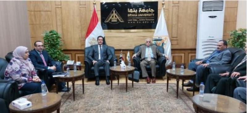 رئيس جامعة بنها يستقبل فرق المراجعة الخارجية للاعتماد البرامجي