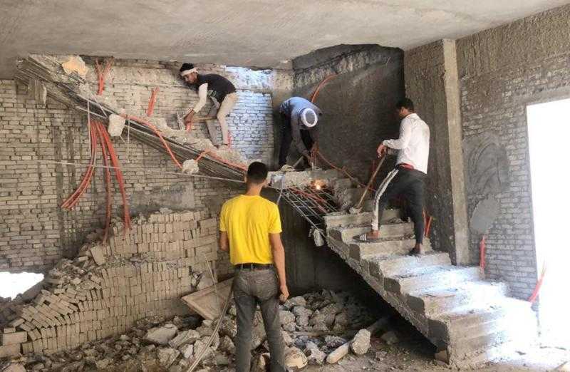 جهاز مدينة الشيخ زايد يُشن عدة حملات لمواجهة مخالفات البناء والإشغالات والنباشين |صور
