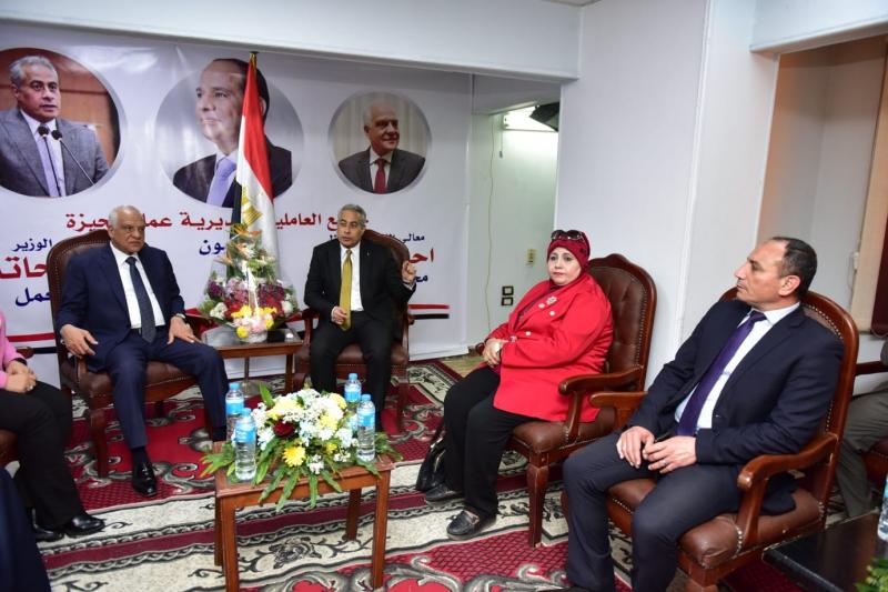 بالصور.. اطلاق البث التجريبي للمنصة الإلكترونية للعمالة غير المنتظمة بالجيزة