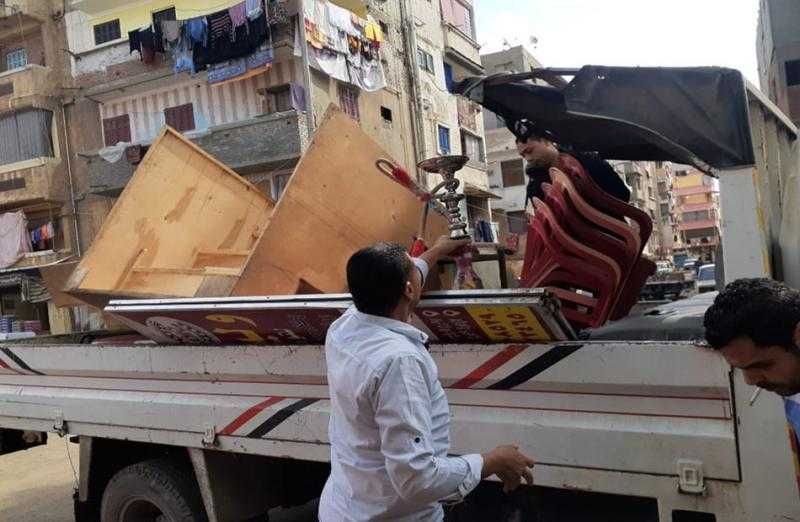 إزالة 123 حالة إشغال طريق بمدينة دمنهور