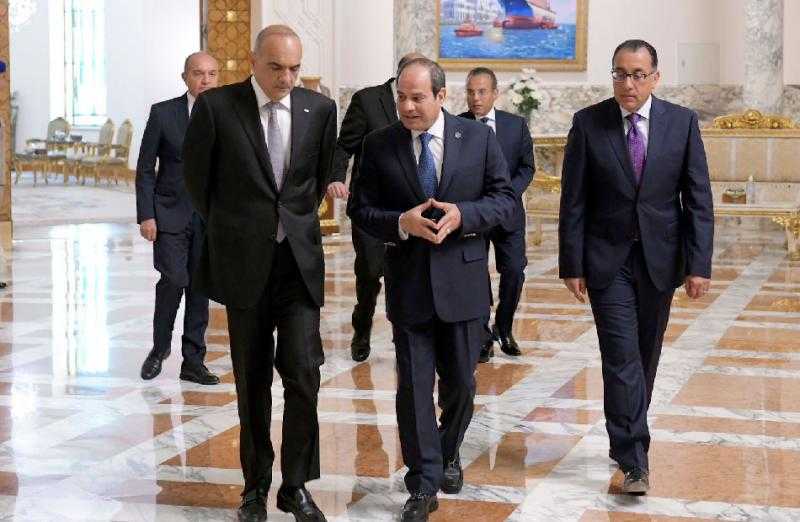 الرئيس السيسي ورئيس الوزراء الأردني يؤكدان ضرورة الوقف الفوري والمستدام لإطلاق النار في غزة