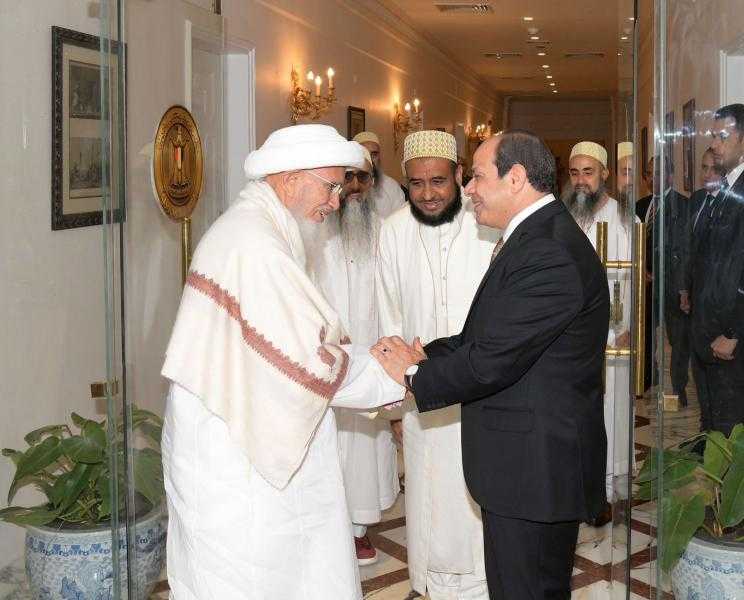 الرئيس السيسي يستقبل سلطان طائفة البهرة بالهند.. صور