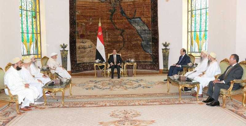 الرئيس السيسي يشيد بدور سلطان البهرة والطائفة في ترميم مساجد وأضرحة آل البيت