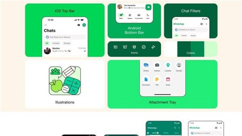 واتساب يعلن عن تحديثات جديدة للتصميم لنظامي iOS وAndroid