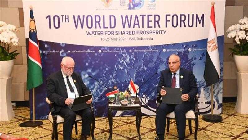 سويلم يناقش مع وزير الزراعة الناميبي تمويل مشروعات المياه وتفعيل برنامج الأمكاو