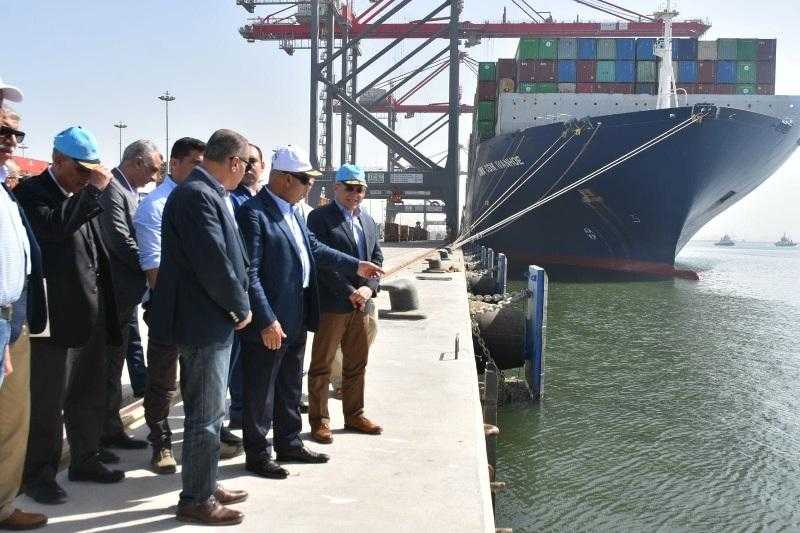 وزير النقل يشهد استقبال عدد من السفن بمحطة «تحيا مصر» متعددة الأغراض بميناء الإسكندرية