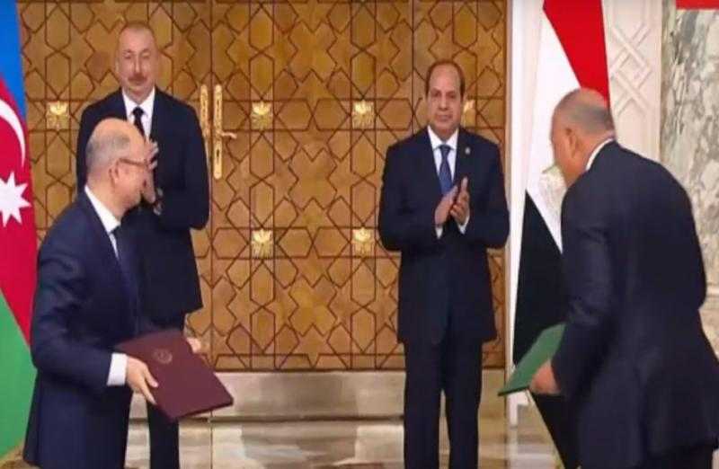 الرئيس السيسي ونظيره الأذري يشهدان توقيع عدد من اتفاقيات التعاون
