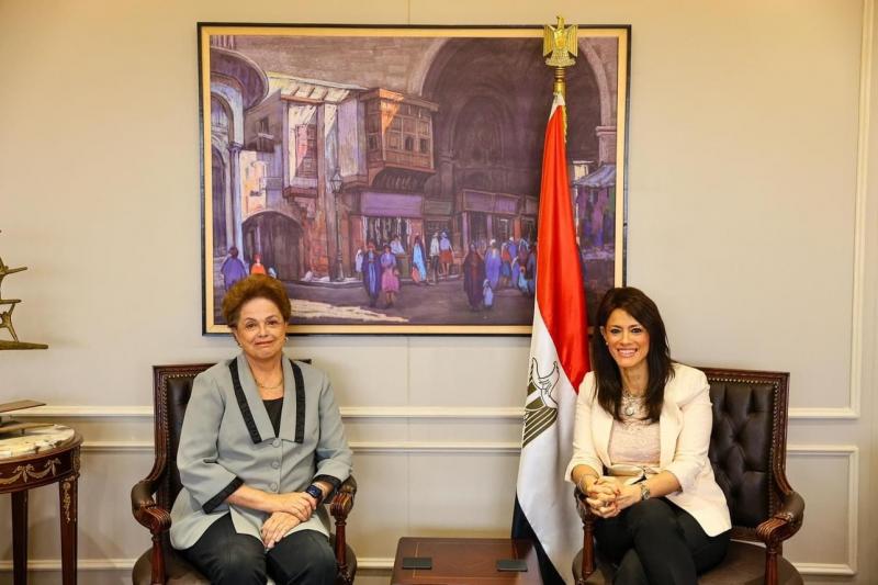 الدكتورة رانيا المشاط وزيرة التعاون الدولي تستقبل رئيسة بنك التنمية بالعاصمة الإدارية الجديدة
