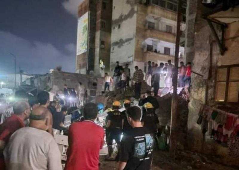 إصابة واحدة ولا يوجد وفيات فى عقار بورسعيد المنهار