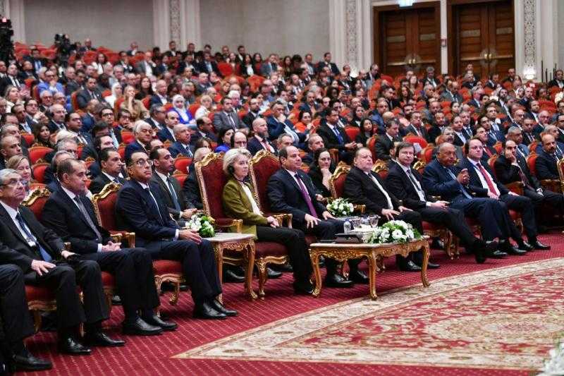 رئاسة الجمهورية تنشر صور الرئيس السيسي ورئيسة المفوضية الأوروبية خلال مؤتمر الاستثمار المصري الأوروبي