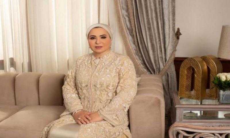 السيدة انتصار السيسي تعبر عن سعادتها بالبطلة هنا جودة
