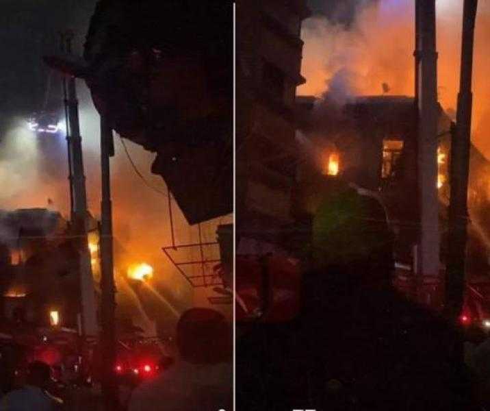 السيطرة على حريق محل في منطقة الموسكي