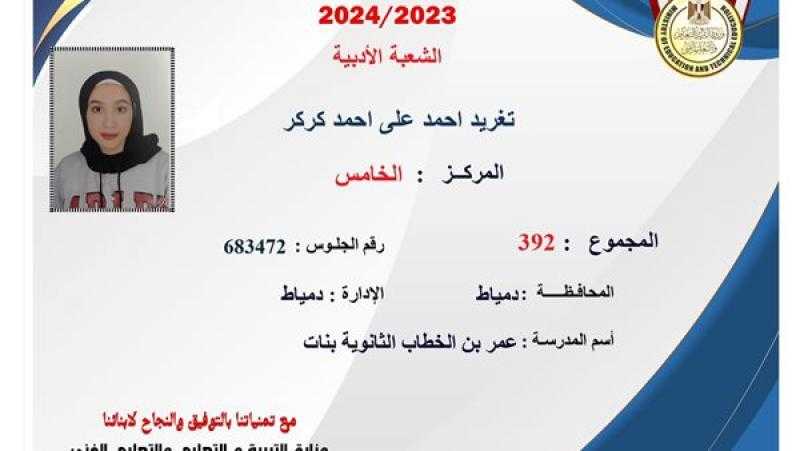 والدة الخامسة على الثانوية العامة أدبي: المذاكرة الأونلاين نفعتها كثيرا