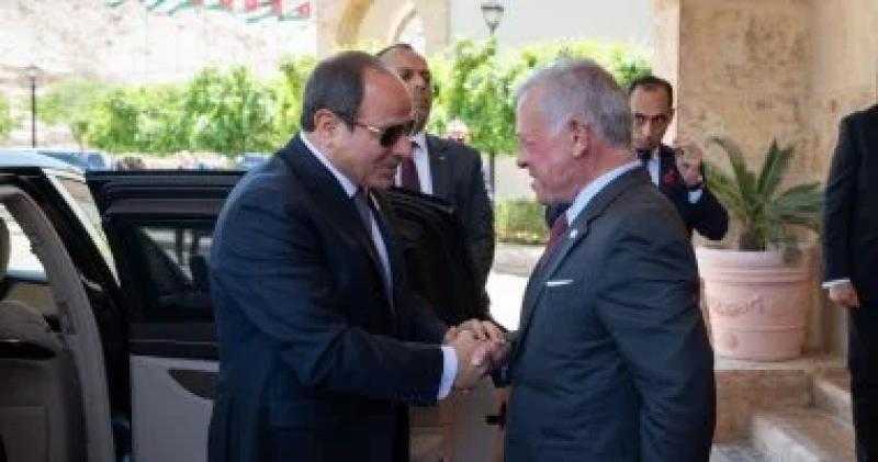 الرئيس السيسى وعاهل الأردن: يجب الوقف الفورى لإطلاق النار بغزة لنزع فتيل التصعيد