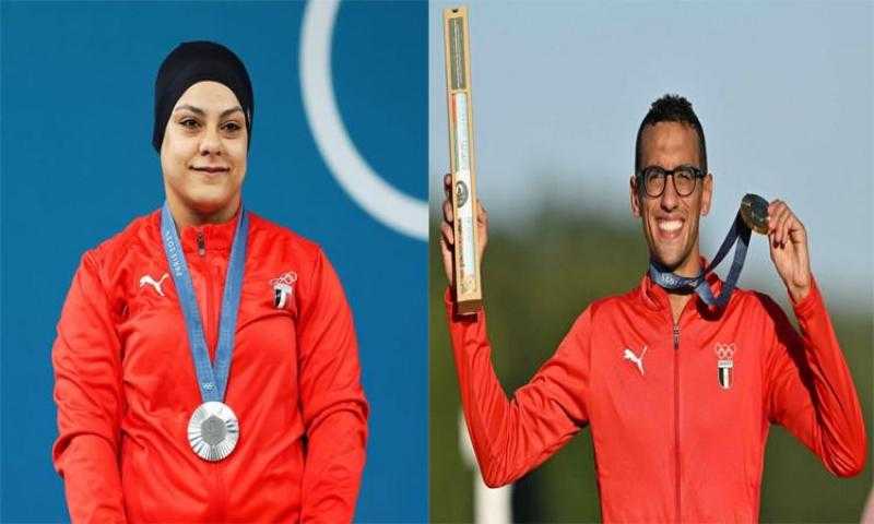 عودة سارة سمير وأحمد الجندي بالذهب والفضة من باريس.. اليوم