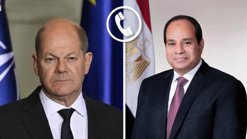 المستشار الألمانى يثمن الجهود المصرية المخلصة لمحاولة نزع فتيل الأزمة ووقف الحرب