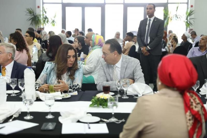 وزيرة التنمية المحلية تشهد احتفالية الجامعة الألمانية لتكريم أوائل الثانوية العامة