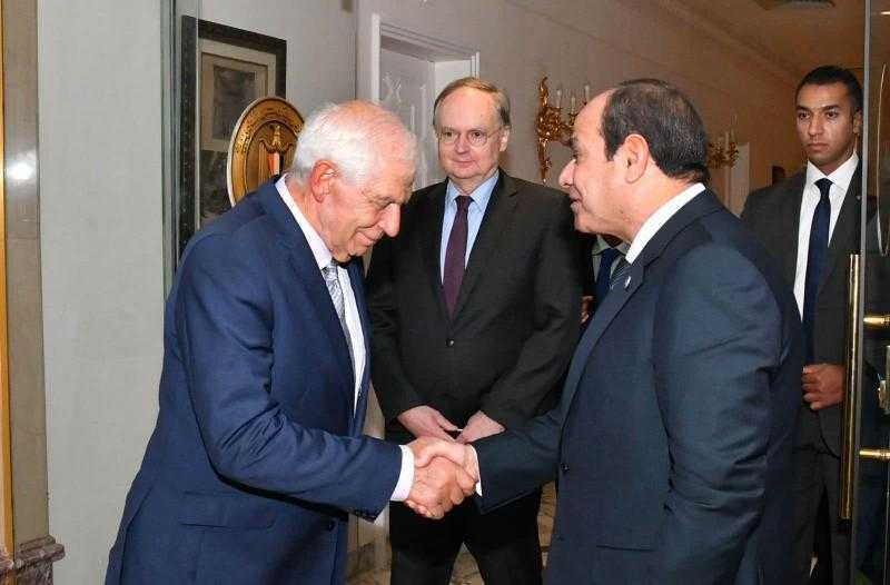 الرئيس السيسي يستقبل الممثل الأعلى للاتحاد الأوروبي للشئون الخارجية والسياسة الأمنية.. صور