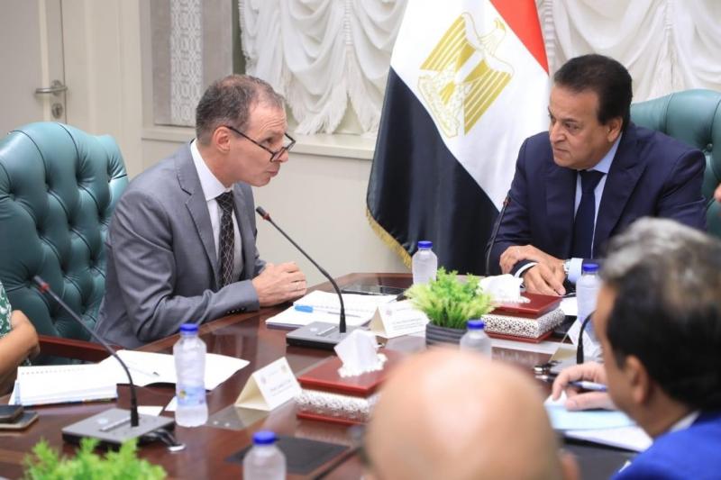 وزير الصحة والسكان يستقبل الممثل المقيم ومدير مكتب برنامج الأغذية العالمي في مصر
